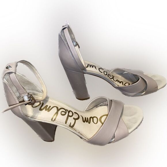 Sam Edelman Tan Leather Yancy Black Heel Sandals Women’s Size 9.5 - Picture 1 of 6